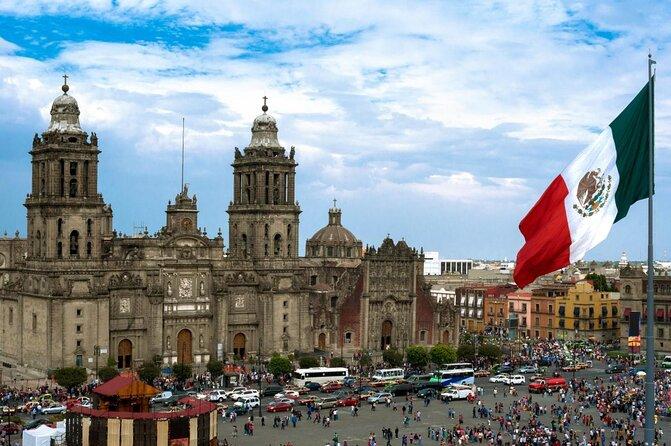 <h3>ZÓCALA</h3>The heart of Mexico City, this historic plaza is one of the largest city squares in the world. It is surrounded by significant landmarks, including the Metropolitan Cathedral and the National Palace, which houses Diego Rivera's famous murals depicting Mexican history.