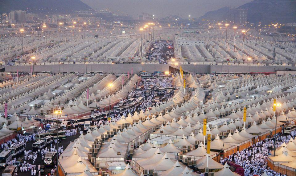 <h3>MINA</h3>Located a few kilometers east of Mecca, Mina is a tent city where pilgrims spend several days during Hajj, particularly for rituals such as the symbolic stoning of the devil (Ramy al-Jamarat). It also serves as a place for prayer and reflection during this significant period.