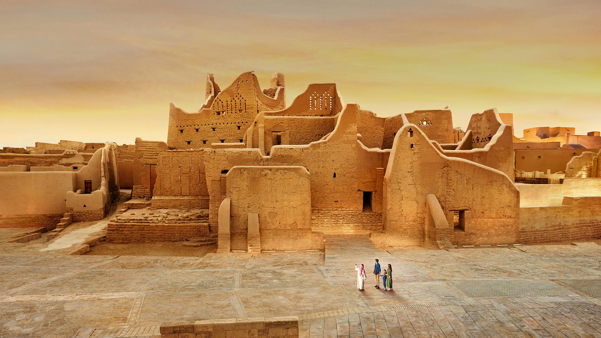 <h3>DIRIYAH</h3>Located on the outskirts of Riyadh, Diriyah is the historic home of the first Saudi state and a UNESCO World Heritage site. Explore the restored mud-brick buildings, palaces, and narrow alleys that offer a glimpse into the region's past.